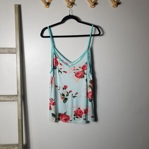 NWOT BIBI WOMEN'S FLORAL SPAGHETTI STRAP TOP SIZE MEDIUM